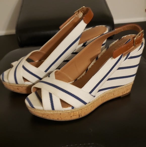 navy wedges dsw